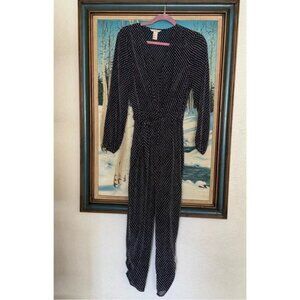 Blue and white jumpsuit